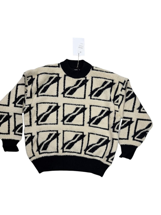 We11done Cream Monogram Sweater